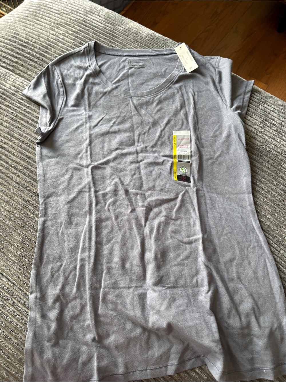 No Boundaries Heather Gray Crew Neck Tee